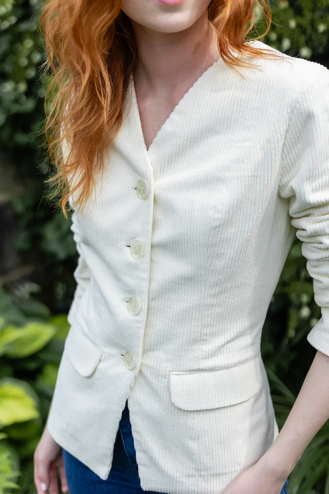 Colette Jacket Corduroy - Warm White sold by Julia Amory product image thumbnail 3
