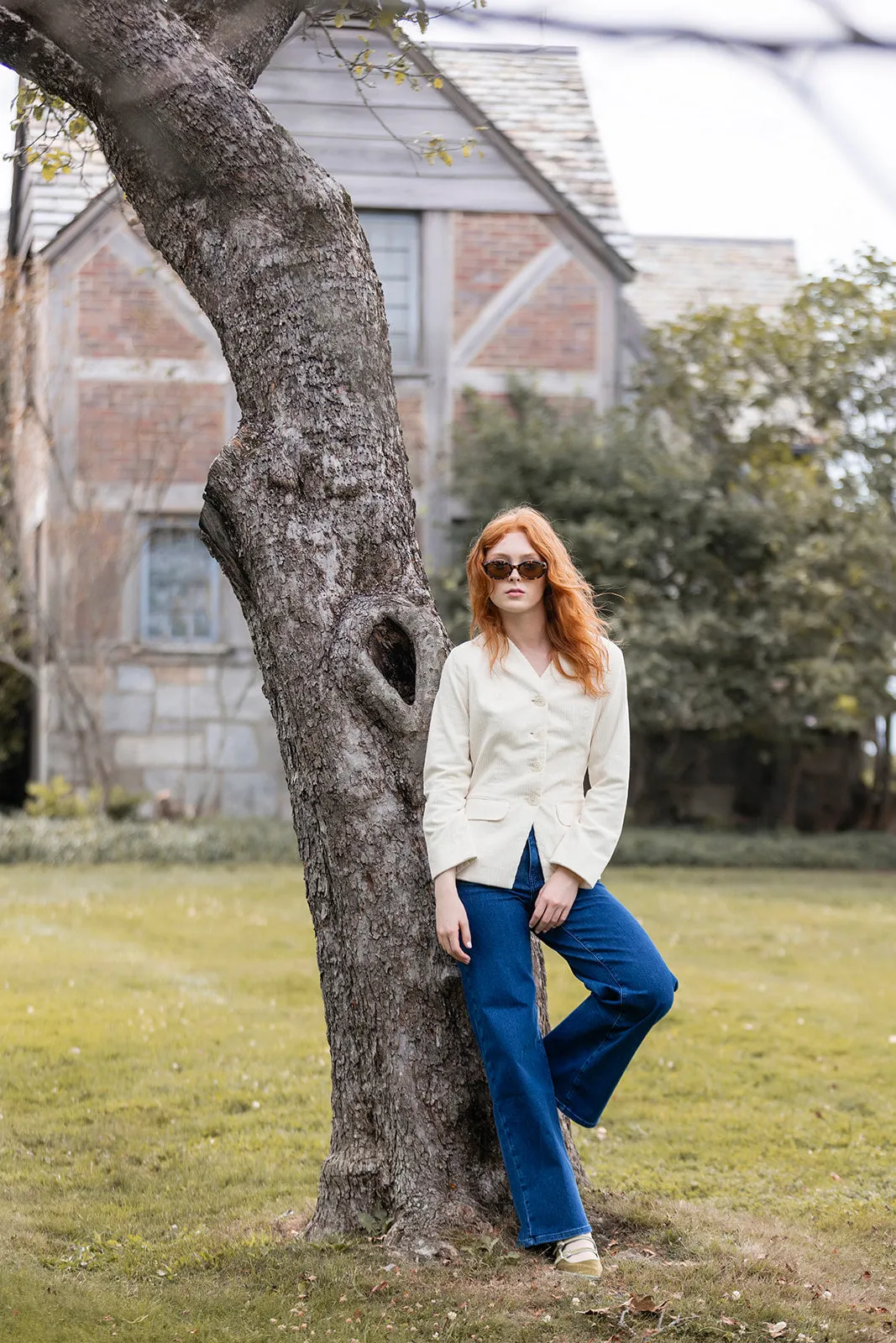 Colette Jacket Corduroy - Warm White sold by Julia Amory product image thumbnail 2