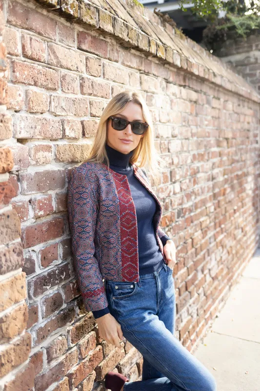 Diana Jacket - Peacoat Castillo Medallion sold by Julia Amory