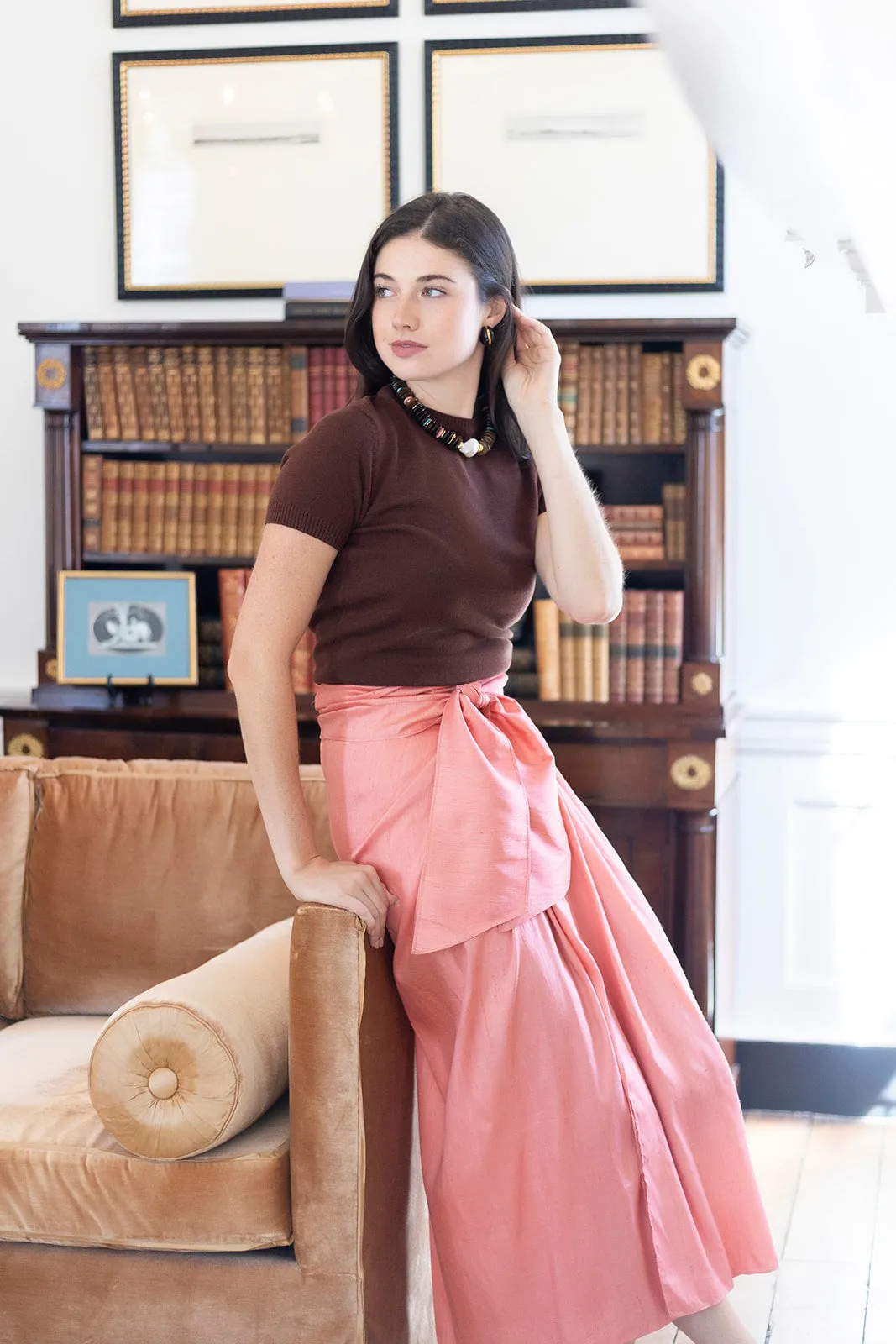 Cartagena Wrap Skirt - Dusty Rose sold by Julia Amory product image thumbnail 2