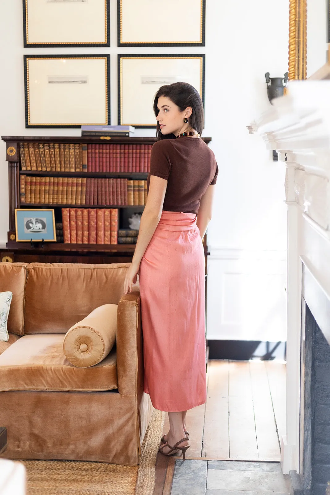 Cartagena Wrap Skirt - Dusty Rose sold by Julia Amory product image thumbnail 3