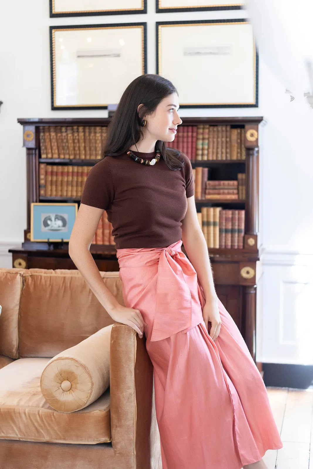 Cartagena Wrap Skirt - Dusty Rose sold by Julia Amory product image thumbnail 4