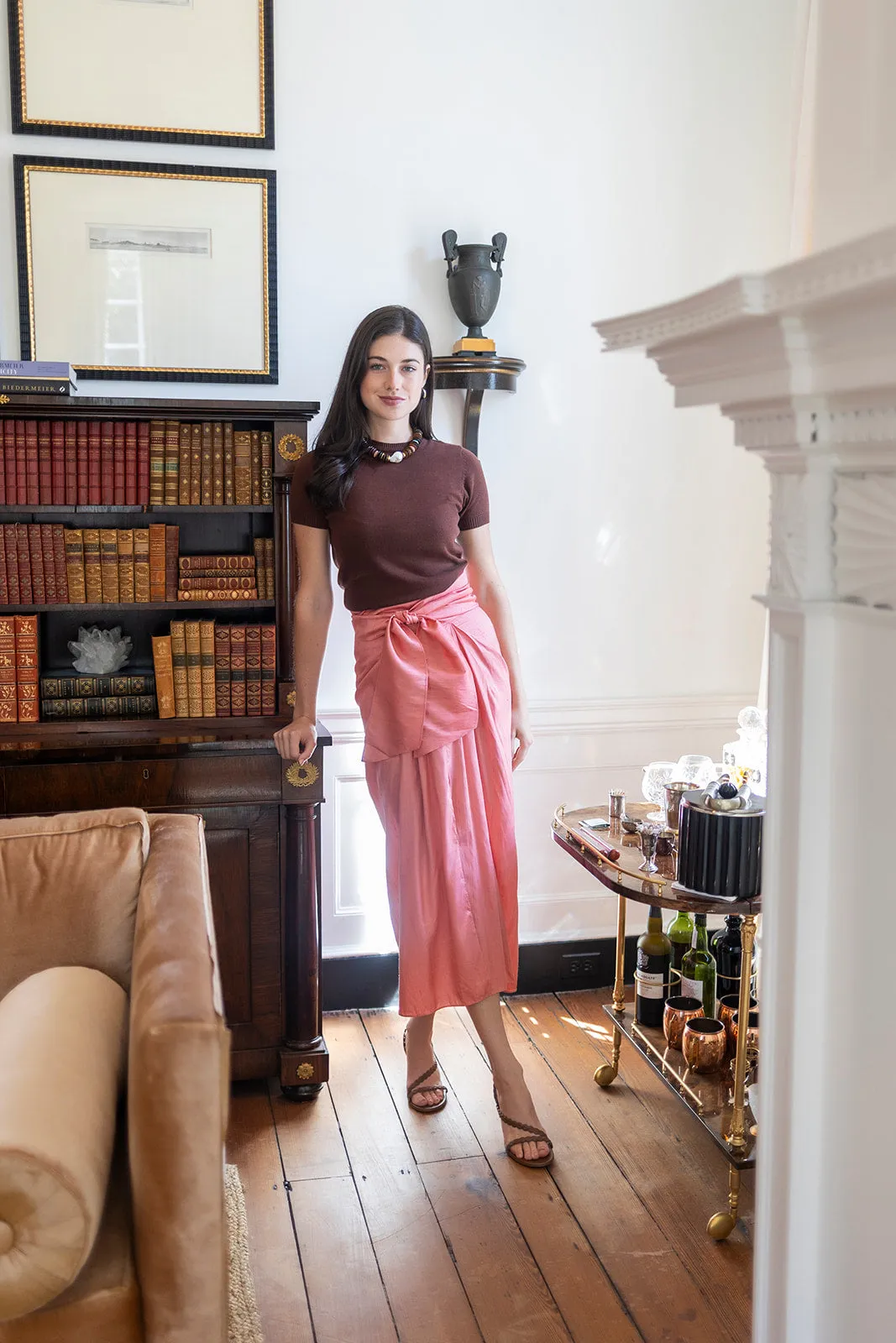 Cartagena Wrap Skirt - Dusty Rose sold by Julia Amory