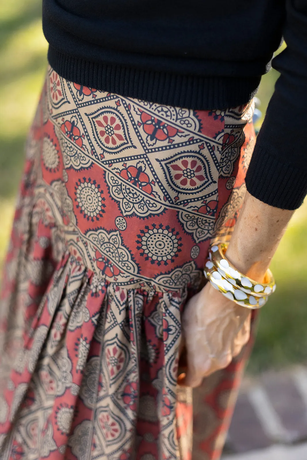 Luna Skirt - Clay Palazzo Tile sold by Julia Amory product image thumbnail 2