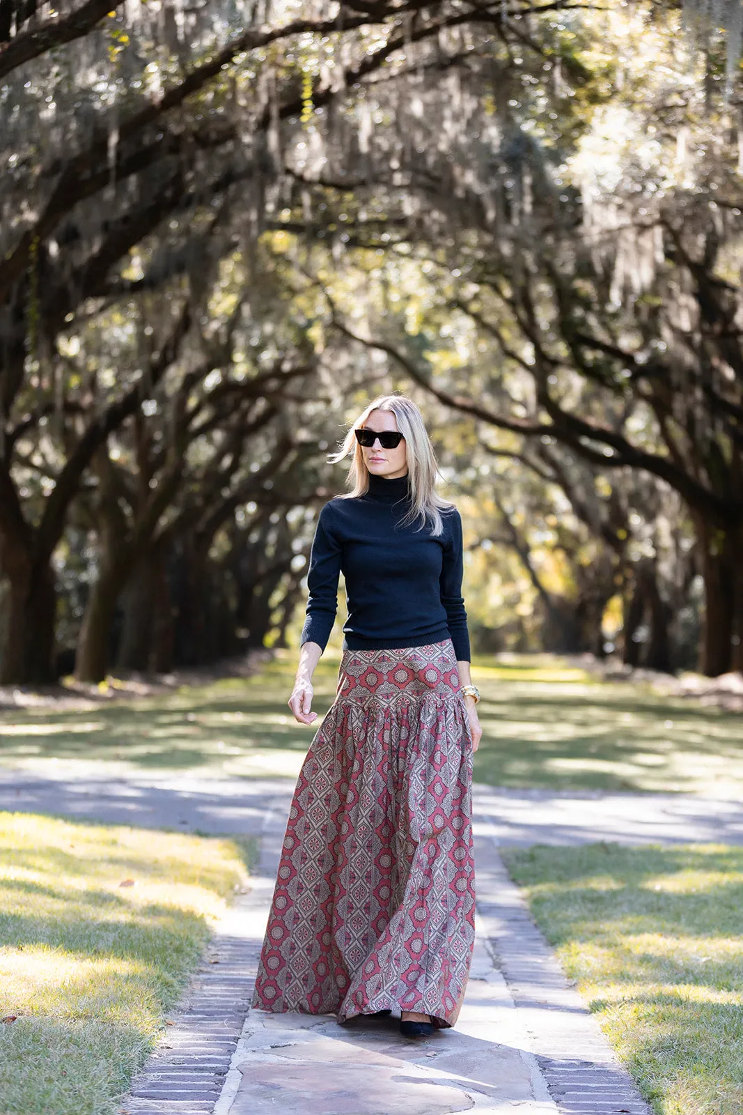 Luna Skirt - Clay Palazzo Tile sold by Julia Amory product image thumbnail 4