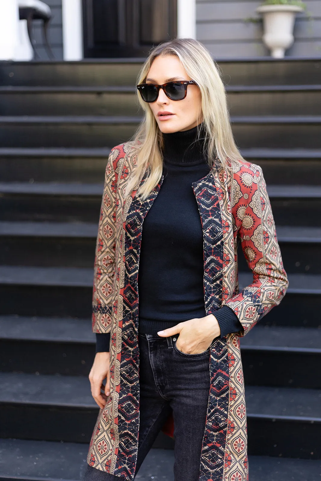 Ali Jacket - Clay Palazzo Tile sold by Julia Amory