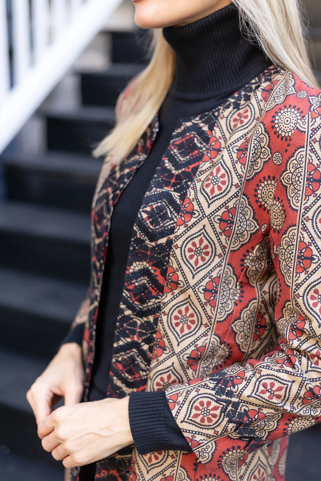 Ali Jacket - Clay Palazzo Tile sold by Julia Amory product image thumbnail 4