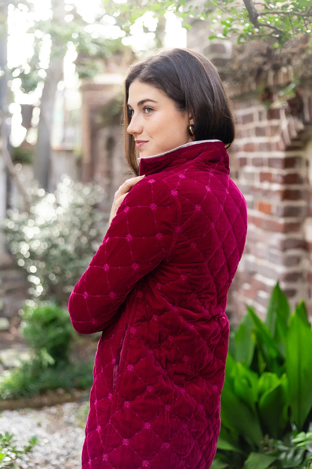 Jackie Coat - Burgundy sold by Julia Amory product image thumbnail 3