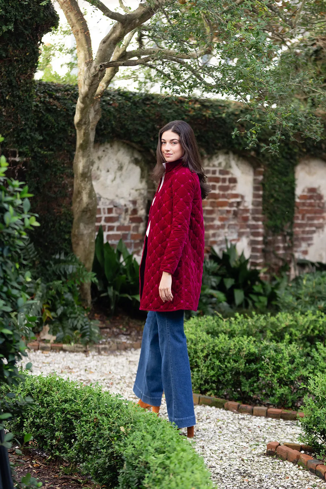 Jackie Coat - Burgundy sold by Julia Amory product image thumbnail 2