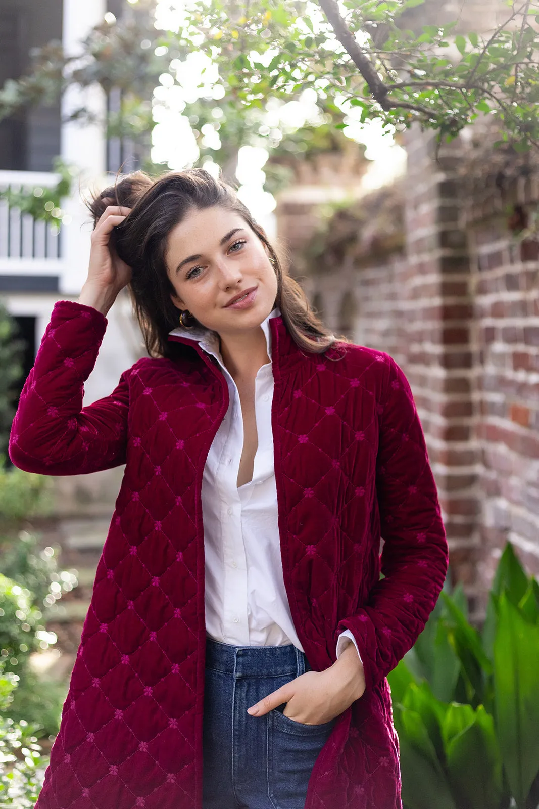 Jackie Coat - Burgundy sold by Julia Amory product image thumbnail 4