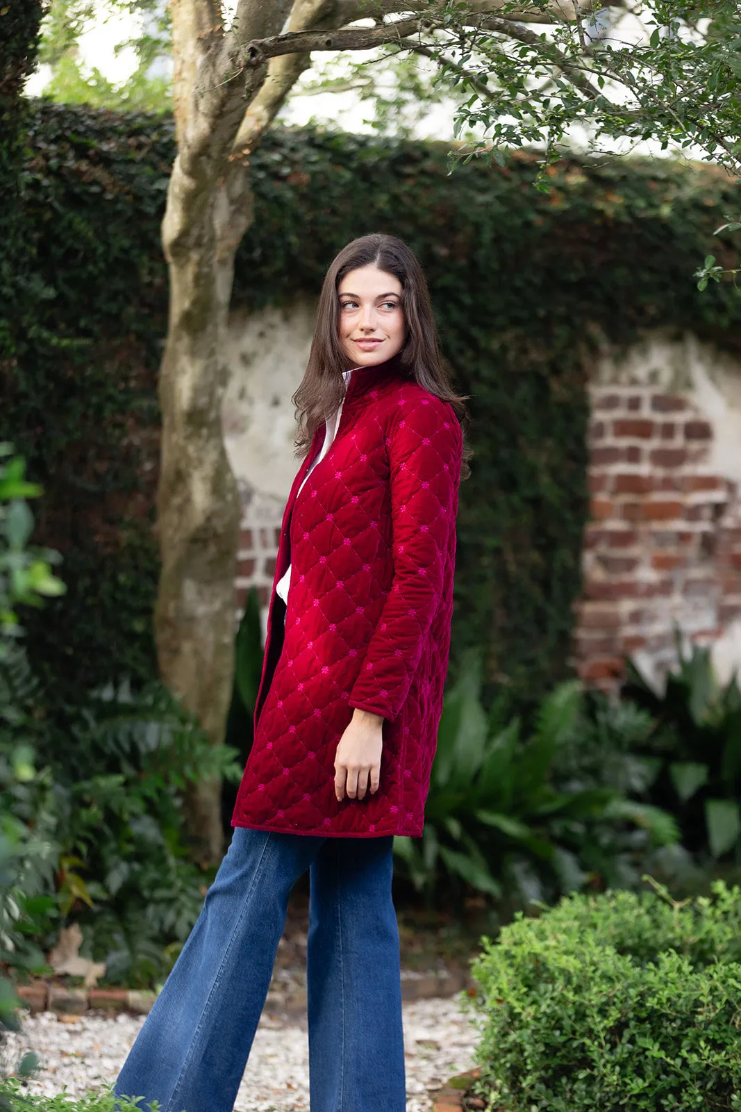 Jackie Coat - Burgundy sold by Julia Amory product image thumbnail 5