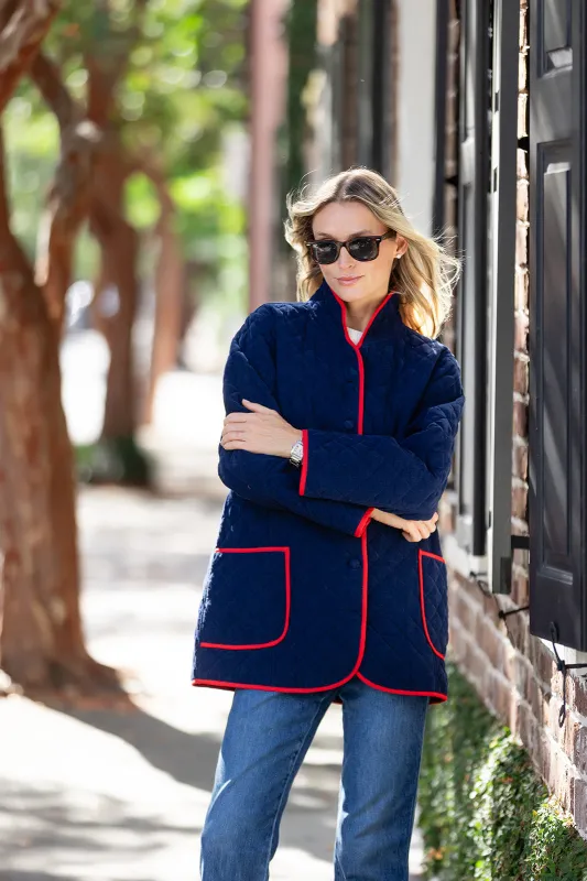 Oversized Dakota Jacket Corduroy - Peacoat sold by Julia Amory