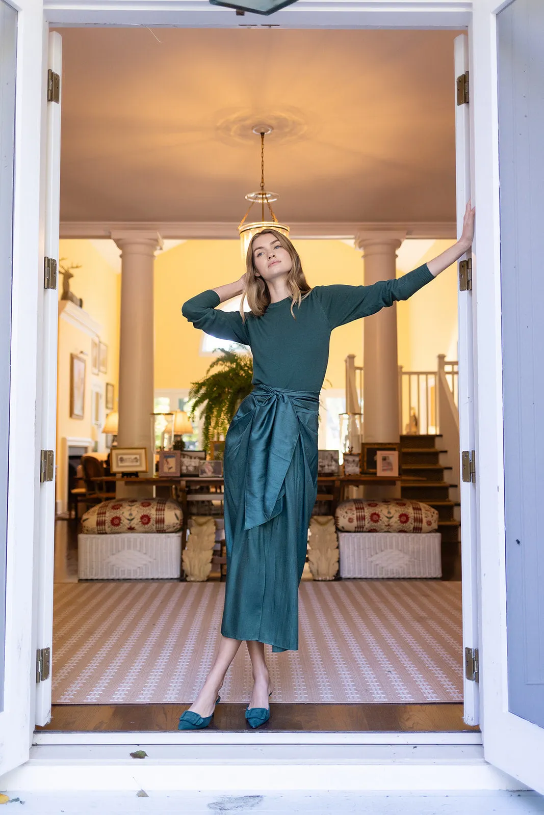 Cartagena Wrap Skirt - Balsam sold by Julia Amory product image thumbnail 4