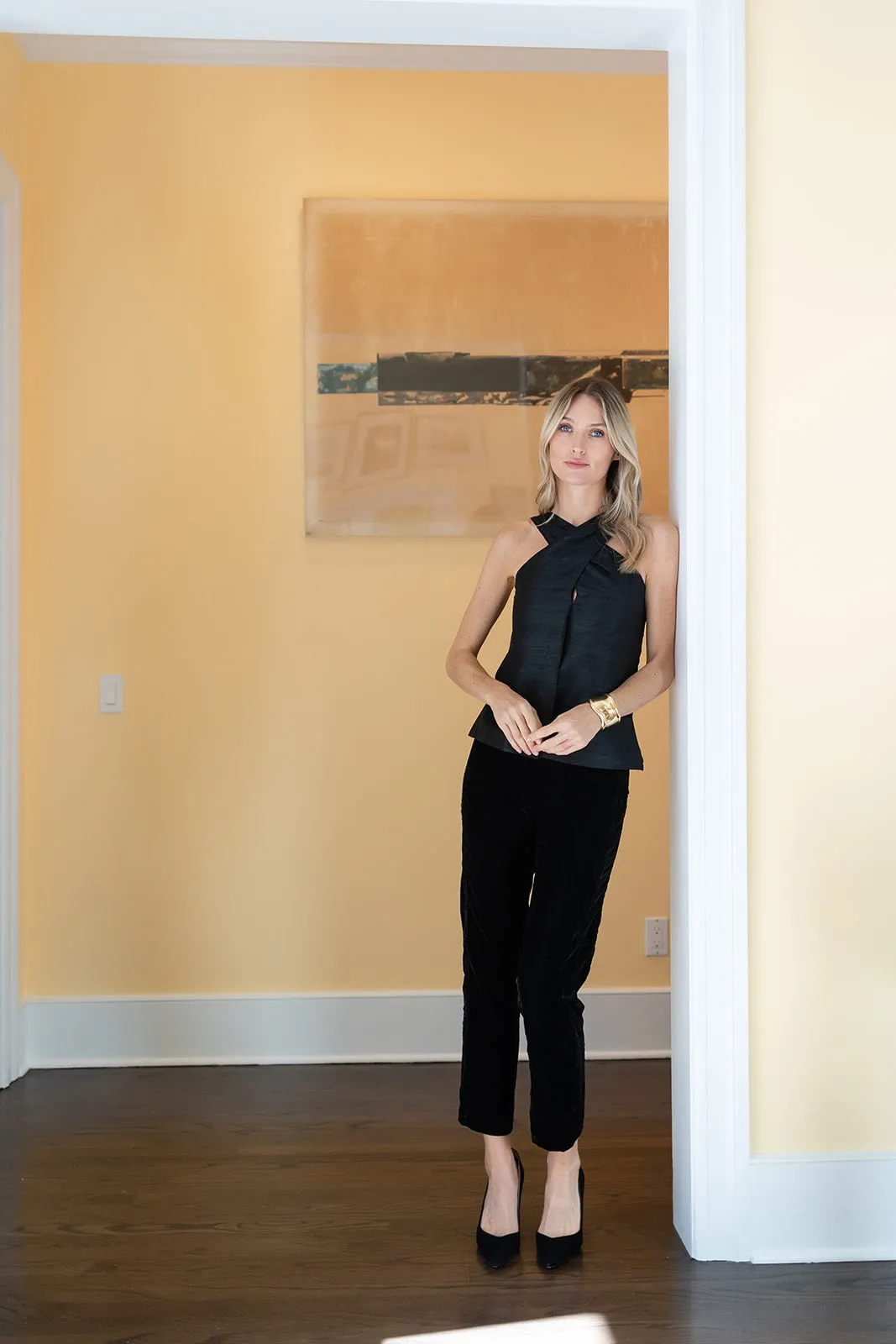 Camille Top Dupioni - Noir sold by Julia Amory product image thumbnail 4
