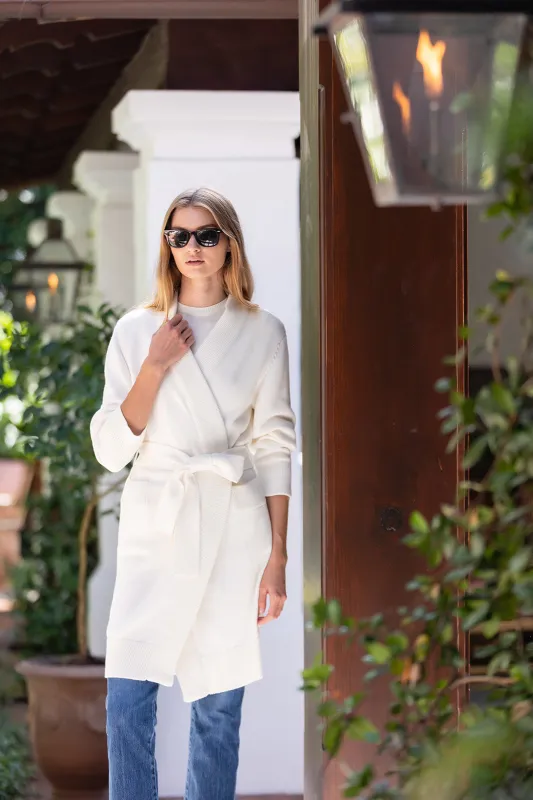 Falmouth Wrap Sweater - Warm White sold by Julia Amory