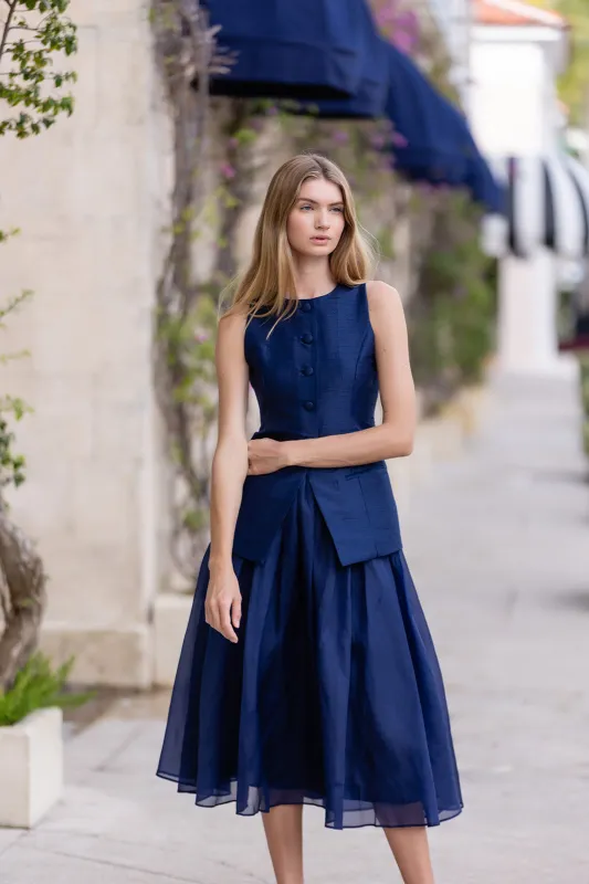 Olivia Skirt - Peacoat sold by Julia Amory