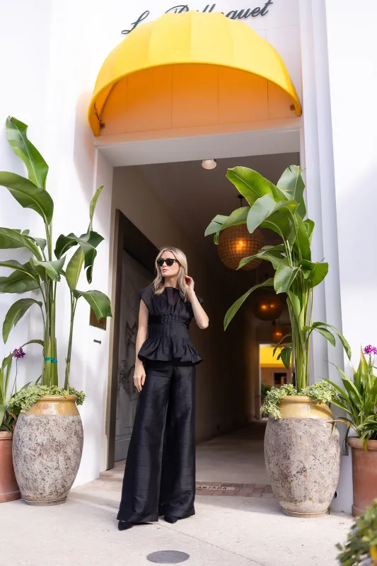 Ava Top Organza - Noir sold by Julia Amory