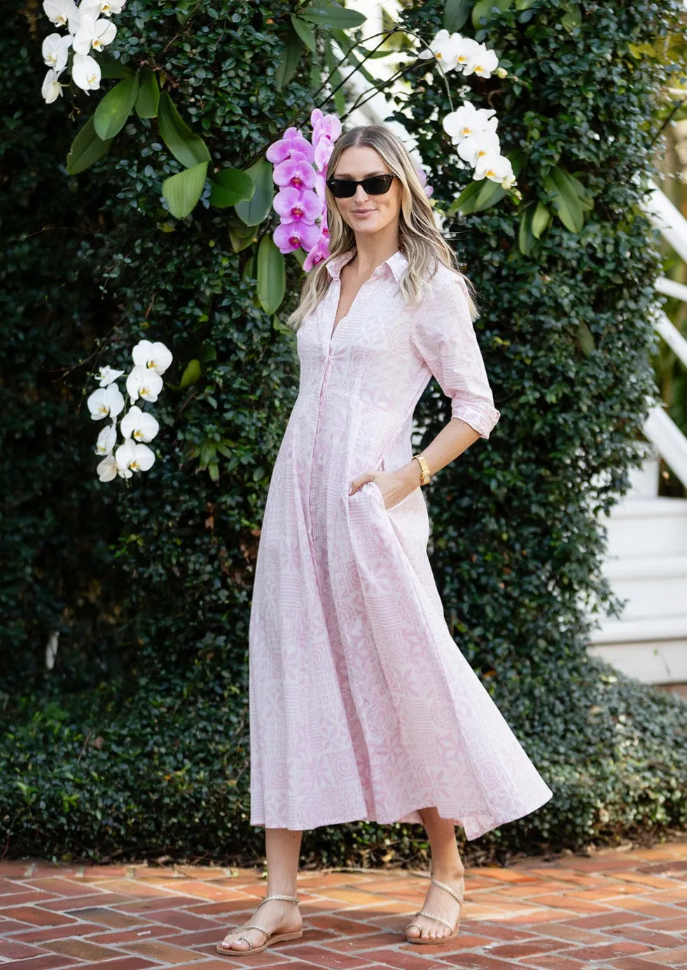 The JA Shirt Dress - Ballet Batik Patchwork sold by Julia Amory