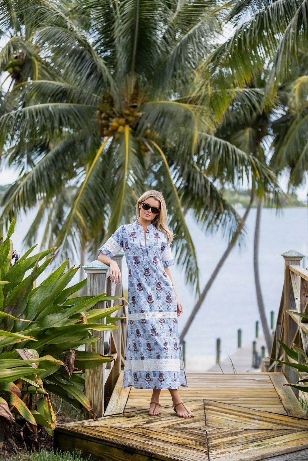 Short Sleeve Majorelle - Peacoat Pia Tile sold by Julia Amory product image thumbnail 5