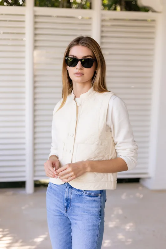 Montauk Cord Vest - Fawn sold by Julia Amory