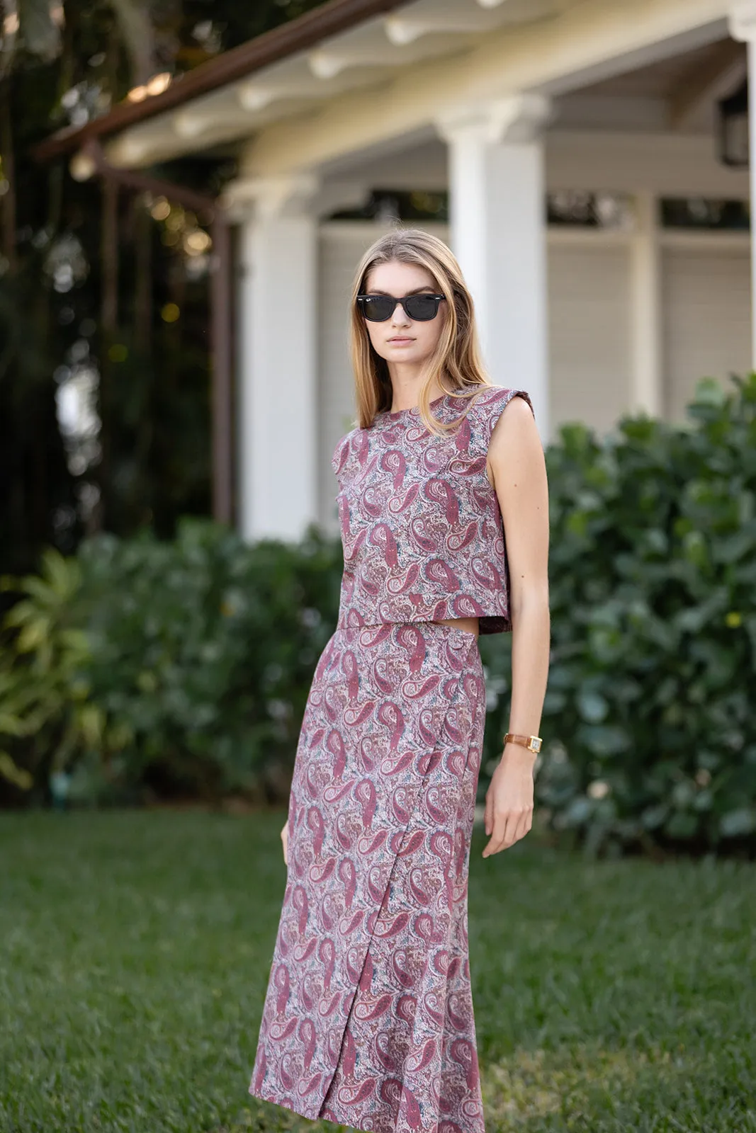 Slim Shell Poplin - Coco Palazzo Paisley sold by Julia Amory