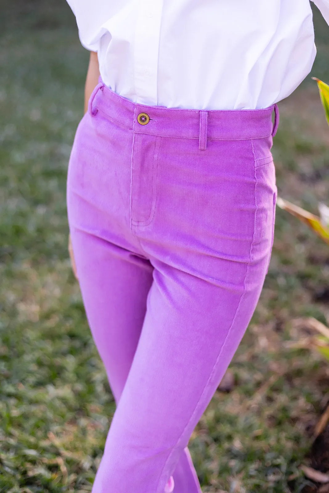 Bell Pant Corduroy - Lilac sold by Julia Amory product image thumbnail 2