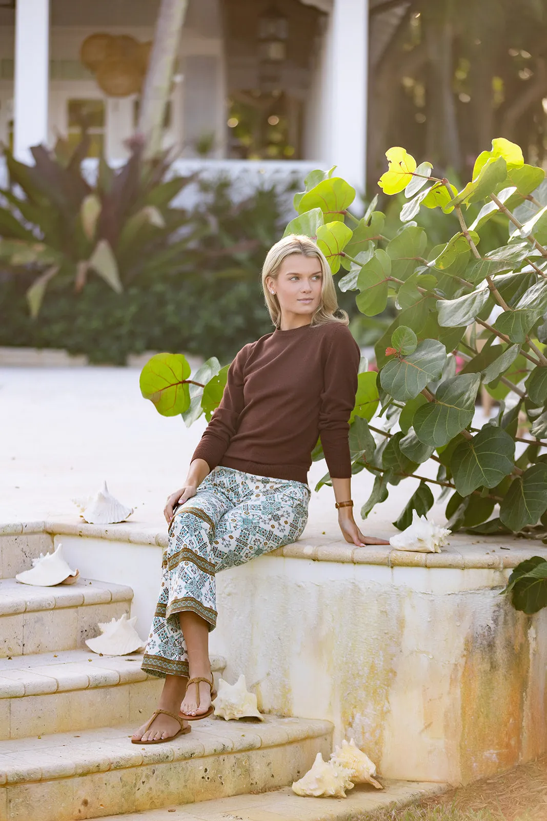 Bell Pant Twill - Ecru Domino Tile sold by Julia Amory product image thumbnail 2