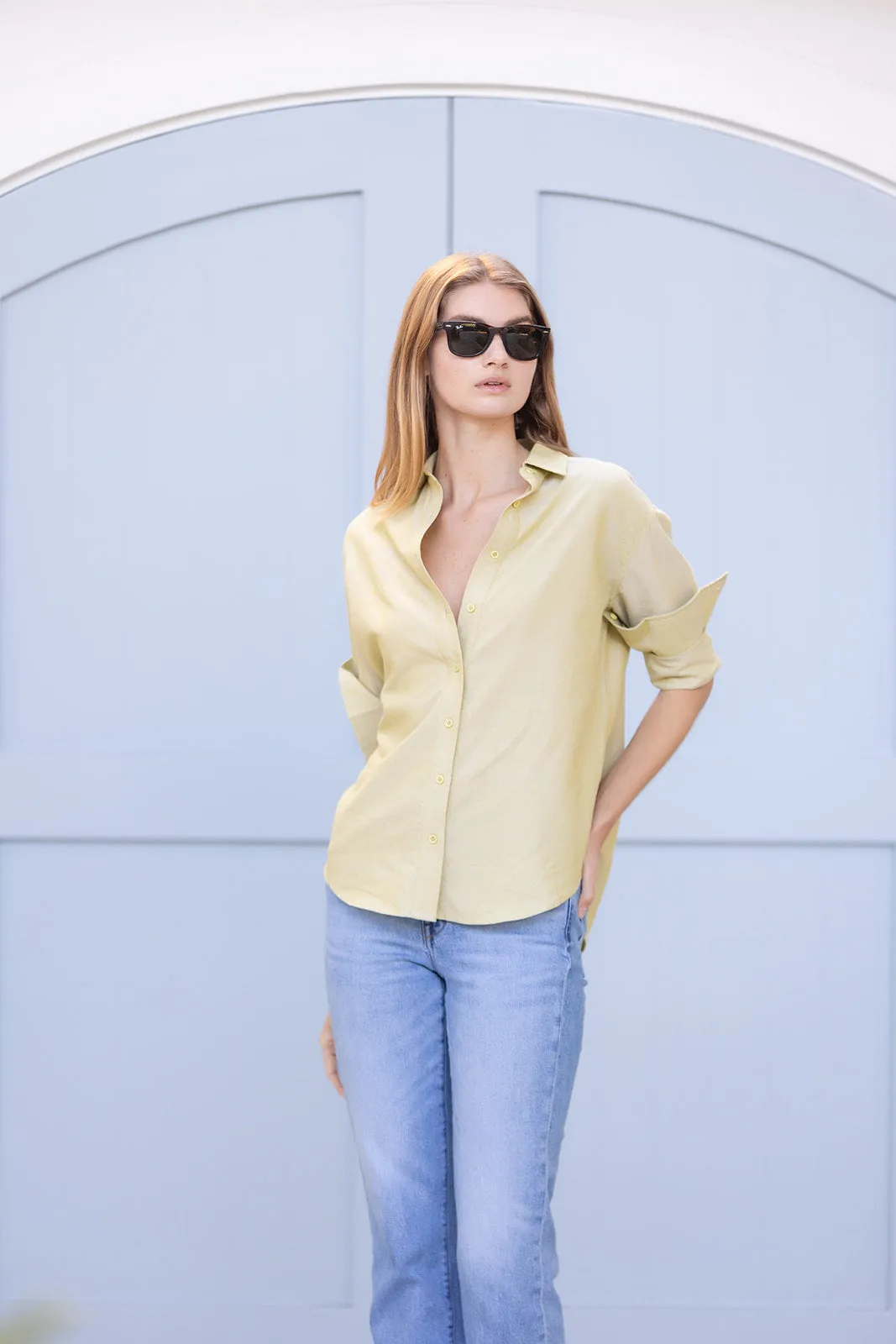 Carolyn Shirt Oxford - Peridot sold by Julia Amory product image thumbnail 4