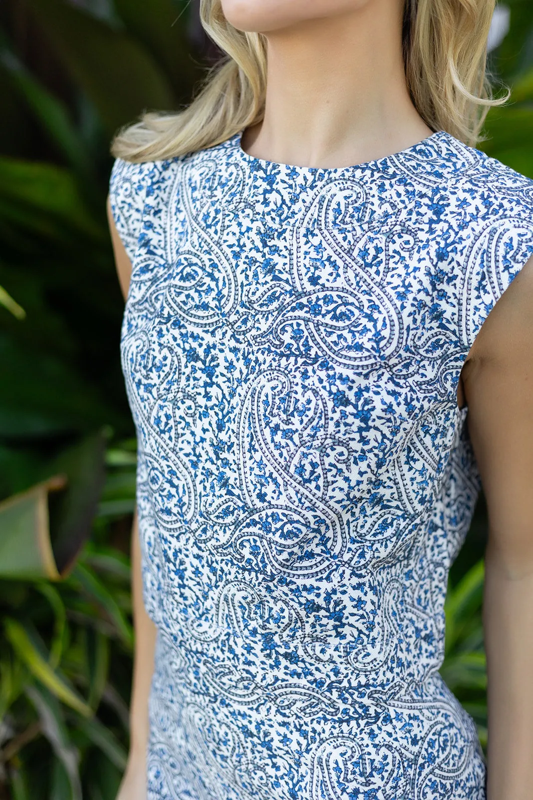 Slim Shell Top - Chambray Chamonix Fleur sold by Julia Amory product image thumbnail 2