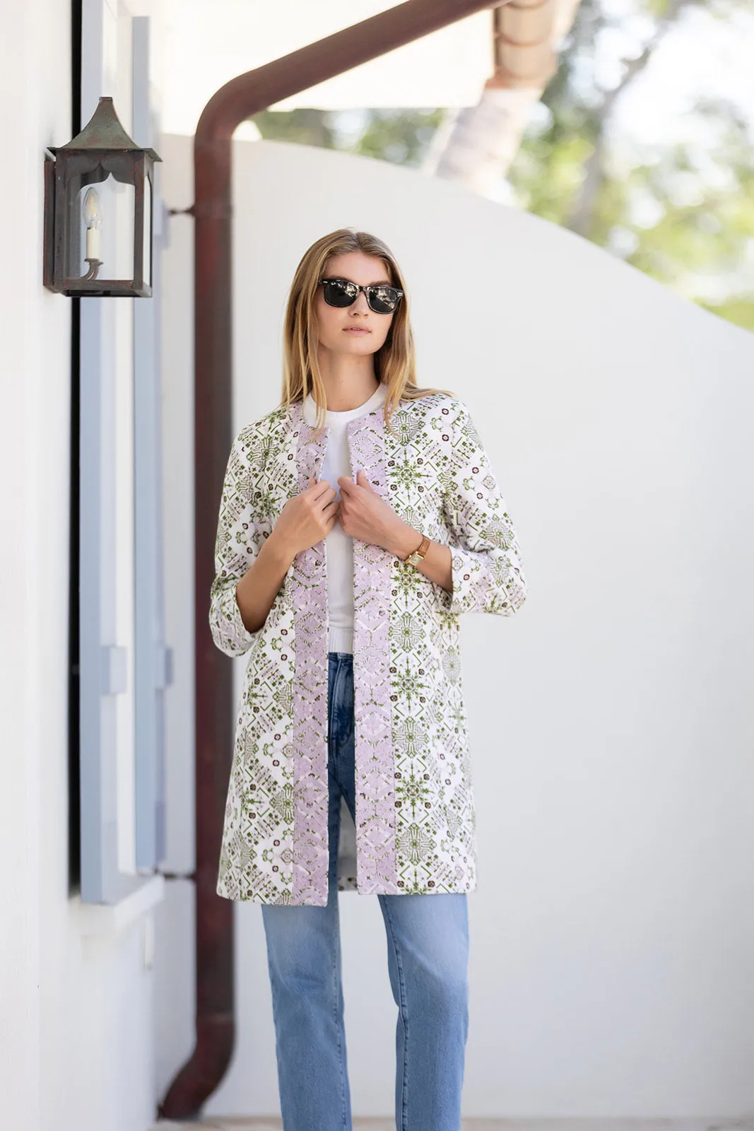 Ali Jacket - Moss Domino Tile sold by Julia Amory