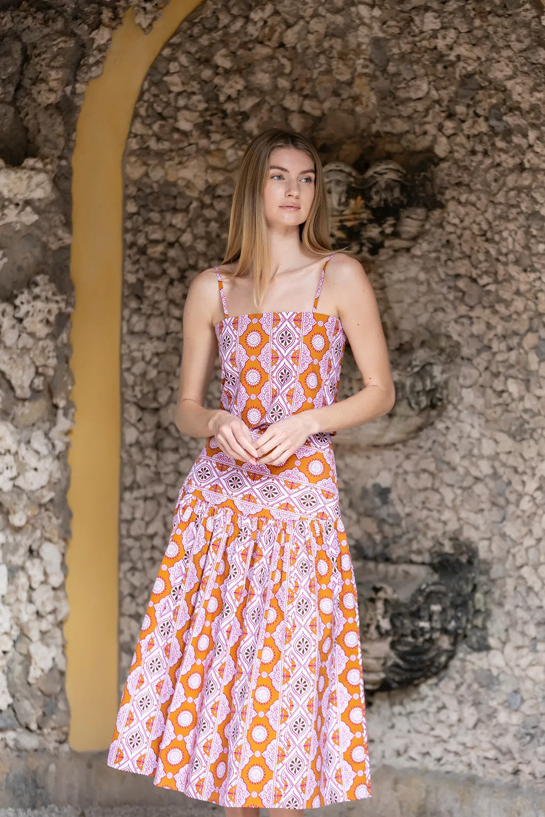 Circle Skirt Poplin - Orchid Palazzo Tile sold by Julia Amory product image thumbnail 5