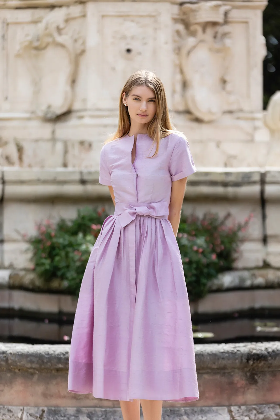 Kate Dress Dupioni - Lavender sold by Julia Amory product image thumbnail 3