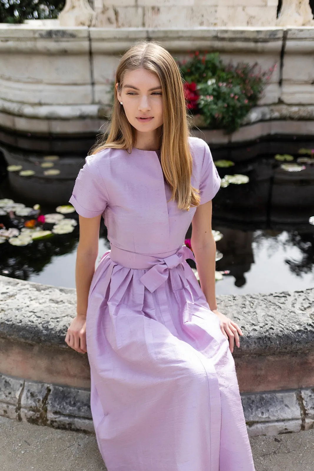 Kate Dress Dupioni - Lavender sold by Julia Amory product image thumbnail 2