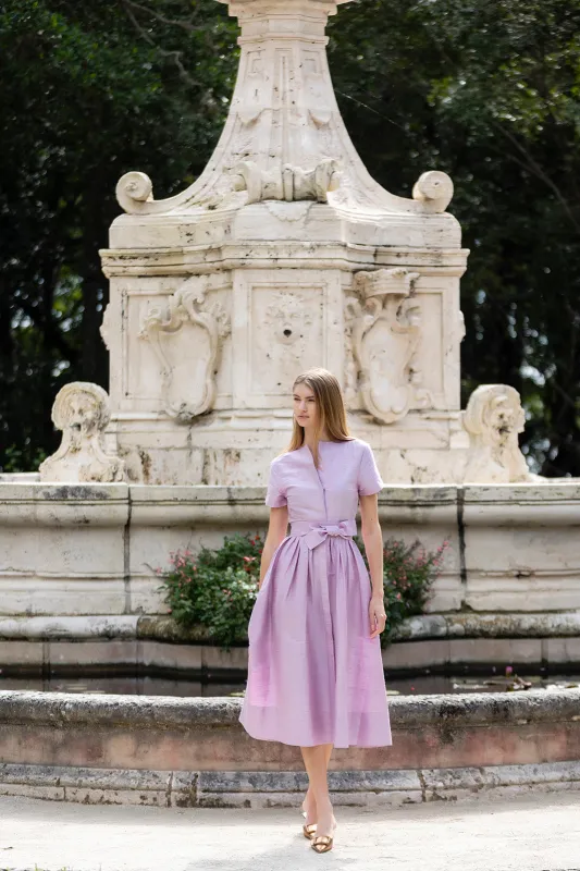 Kate Dress Dupioni - Lavender sold by Julia Amory
