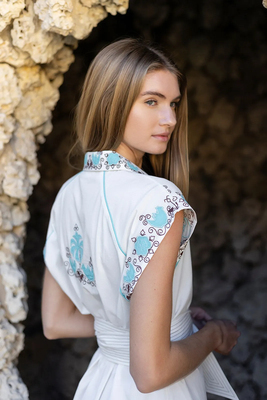 Cara Dress - Dusty Aqua sold by Julia Amory product image thumbnail 4