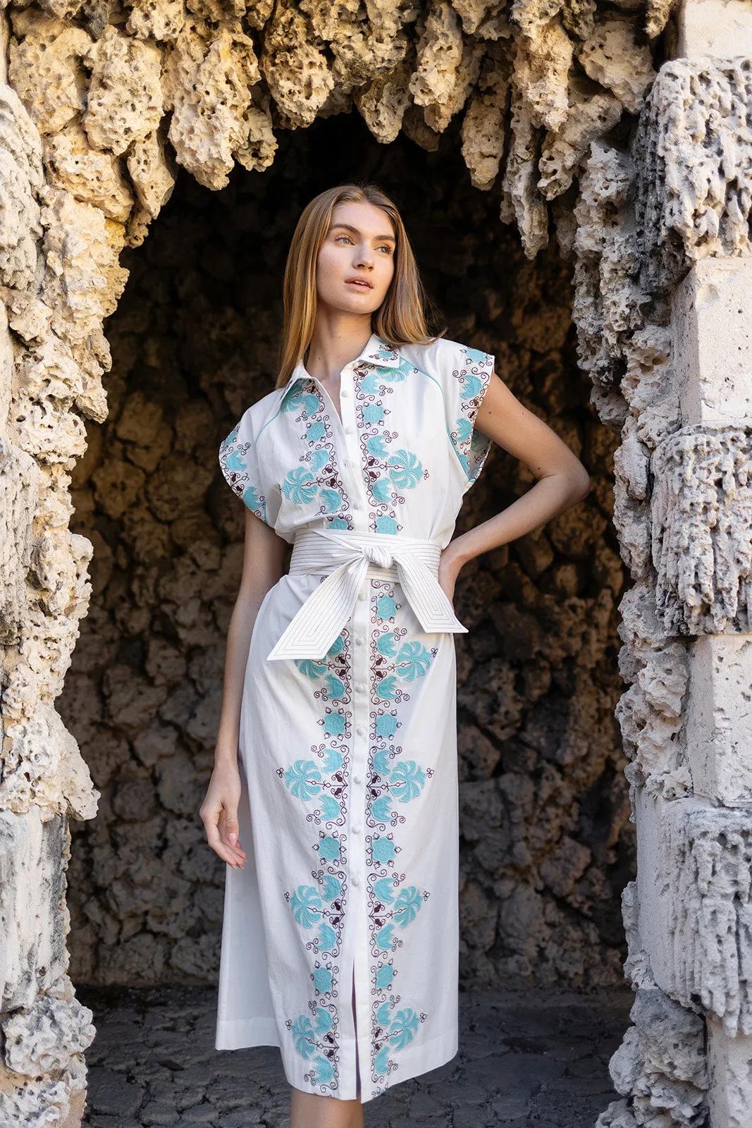 Cara Dress - Dusty Aqua sold by Julia Amory product image thumbnail 5