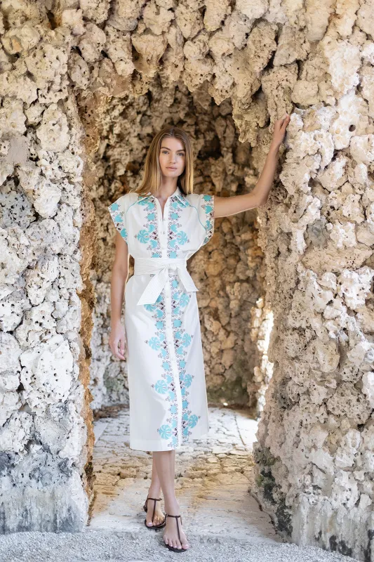 Cara Dress - Dusty Aqua made by Julia Amory