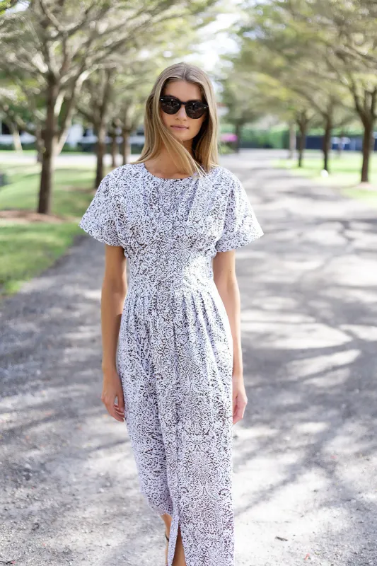 Lila Dress Poplin - Coco Cassis made by Julia Amory