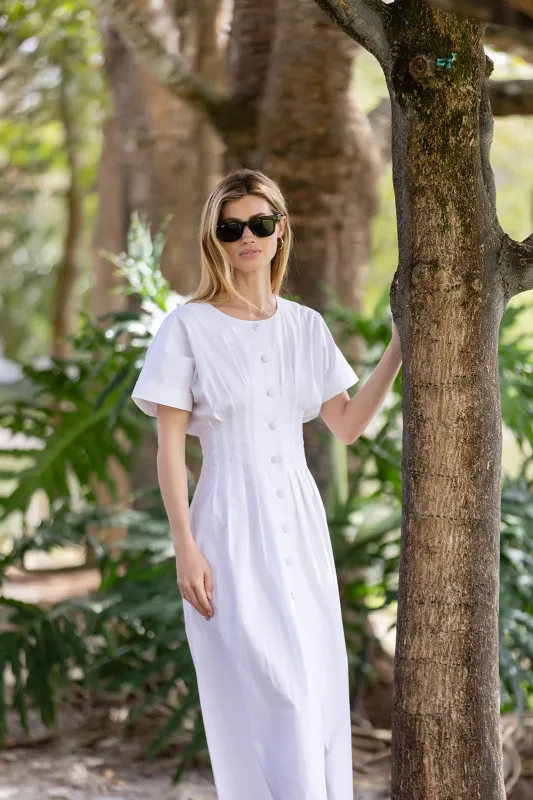 Lila Dress Poplin - Blanc made by Julia Amory