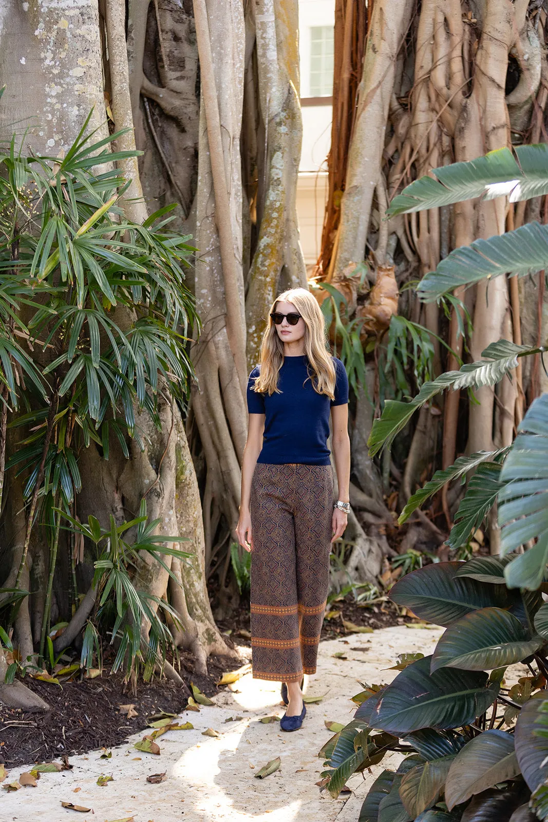 Tessa Pant Twill - Peacoat Cordoba Quatrefoil sold by Julia Amory product image thumbnail 5