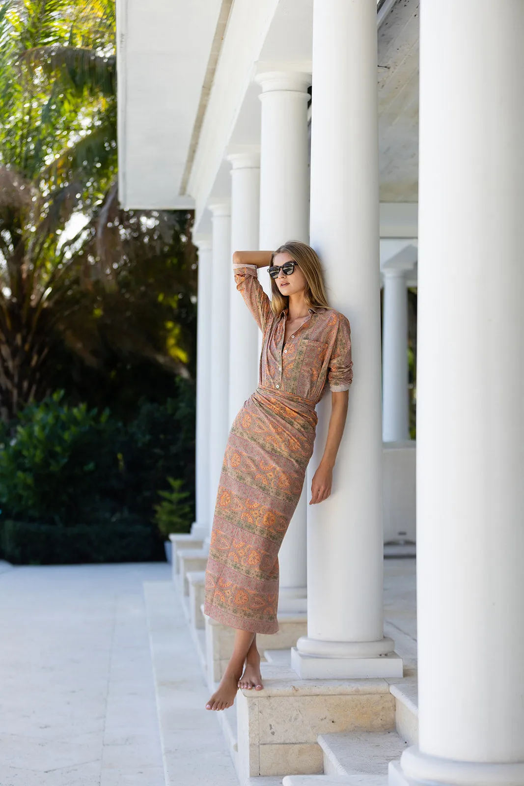 Apricot Vernal Stripe Pareo sold by Julia Amory product image thumbnail 2