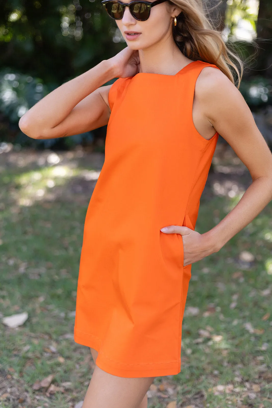 Serena Dress Cotton - Tangerine sold by Julia Amory product image thumbnail 2