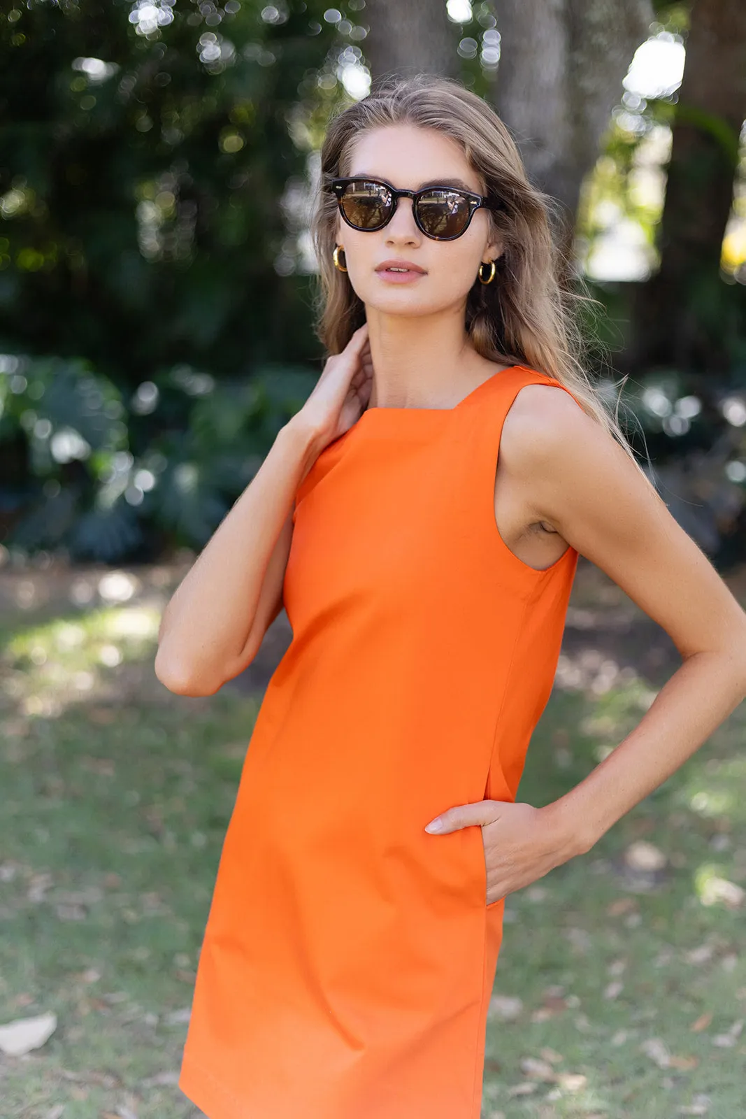 Serena Dress Cotton - Tangerine sold by Julia Amory product image thumbnail 4