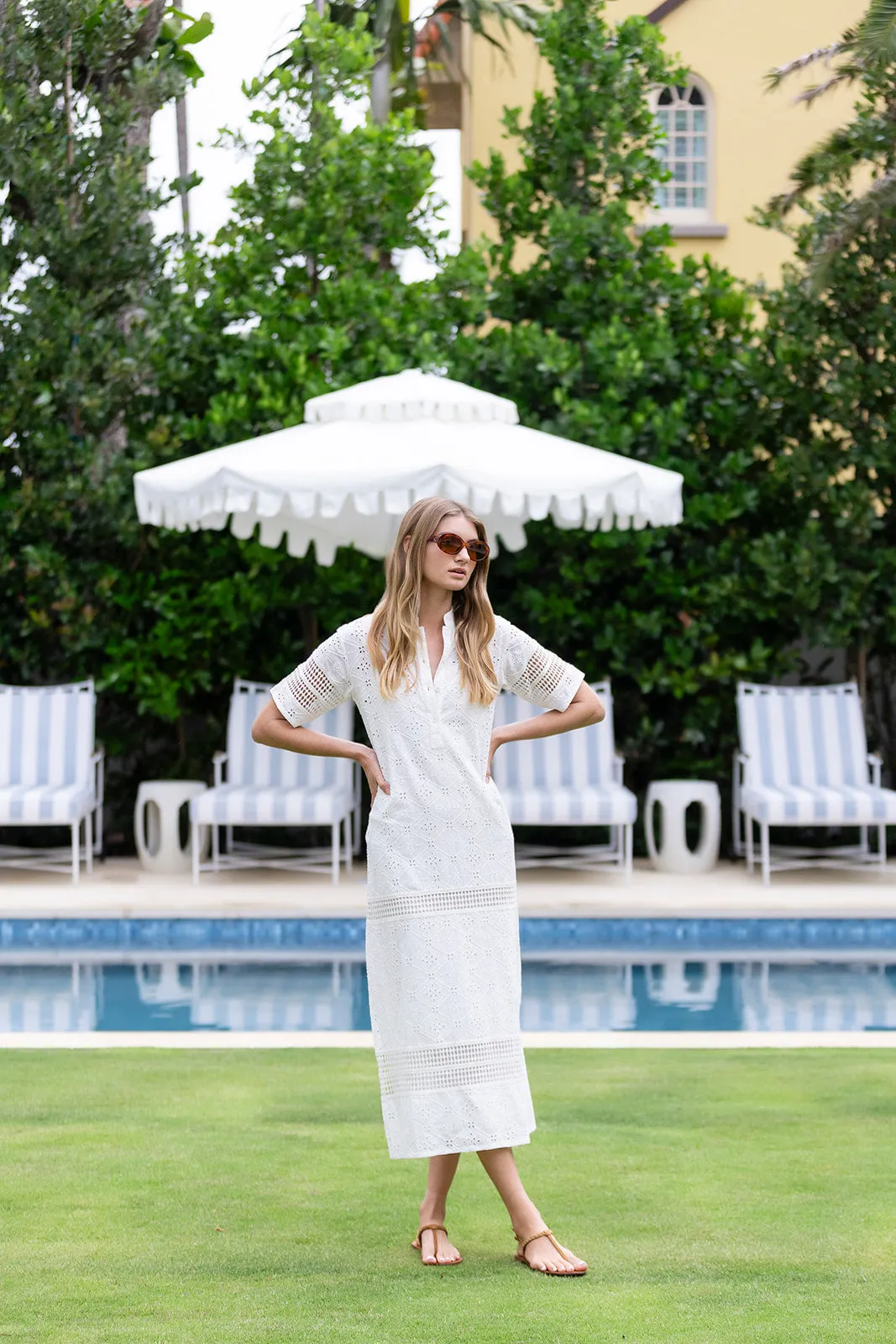 Short Sleeve Majorelle Eyelet - Blanc sold by Julia Amory product image thumbnail 5