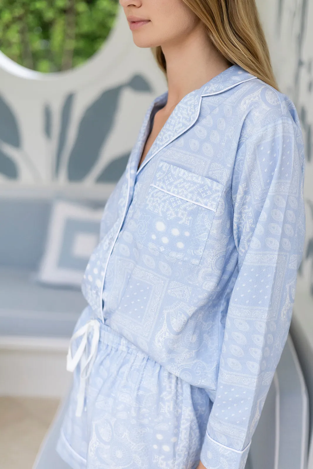 Pajama Short Set - Chambray Bandana sold by Julia Amory product image thumbnail 4