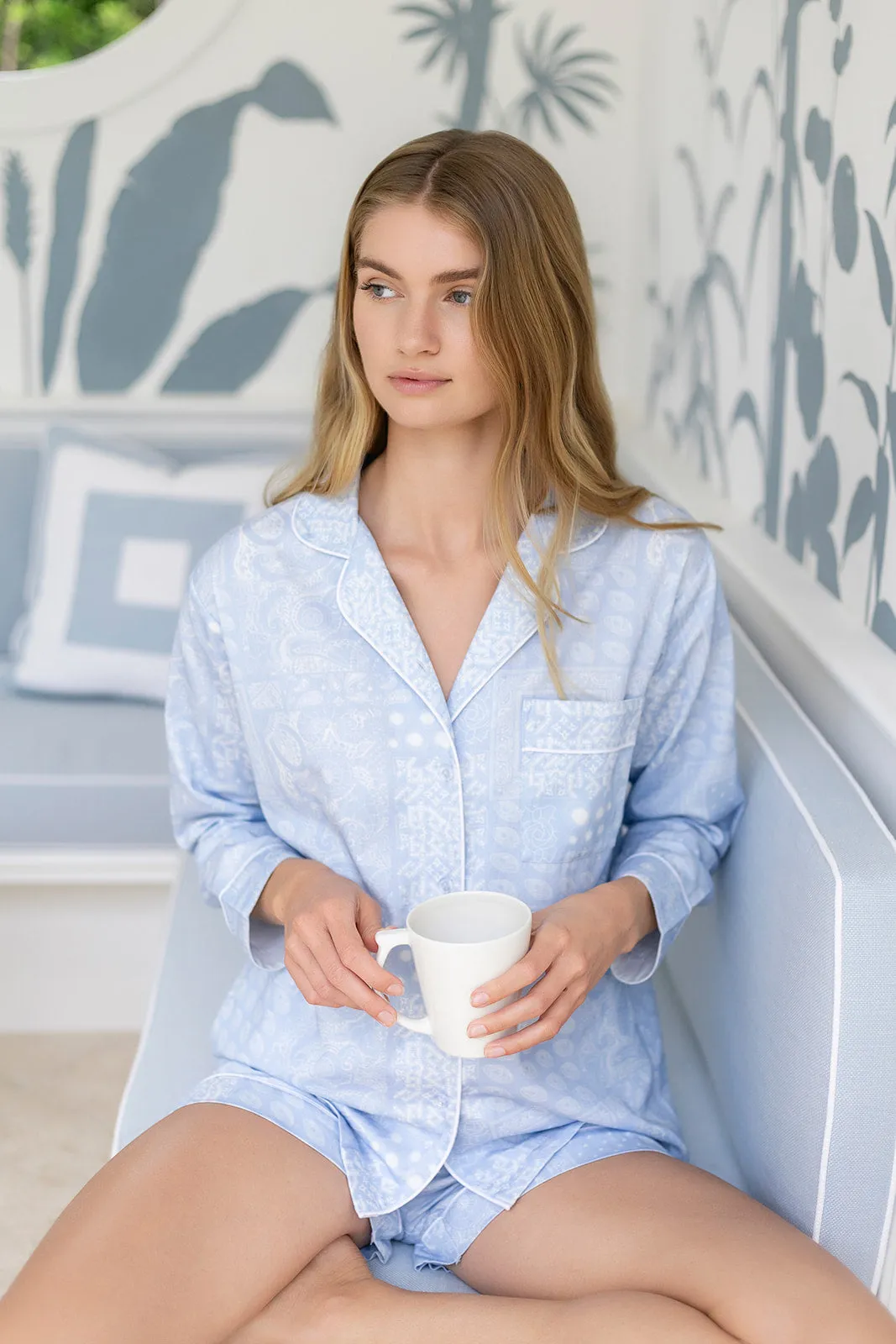 Pajama Short Set - Chambray Bandana sold by Julia Amory product image thumbnail 5