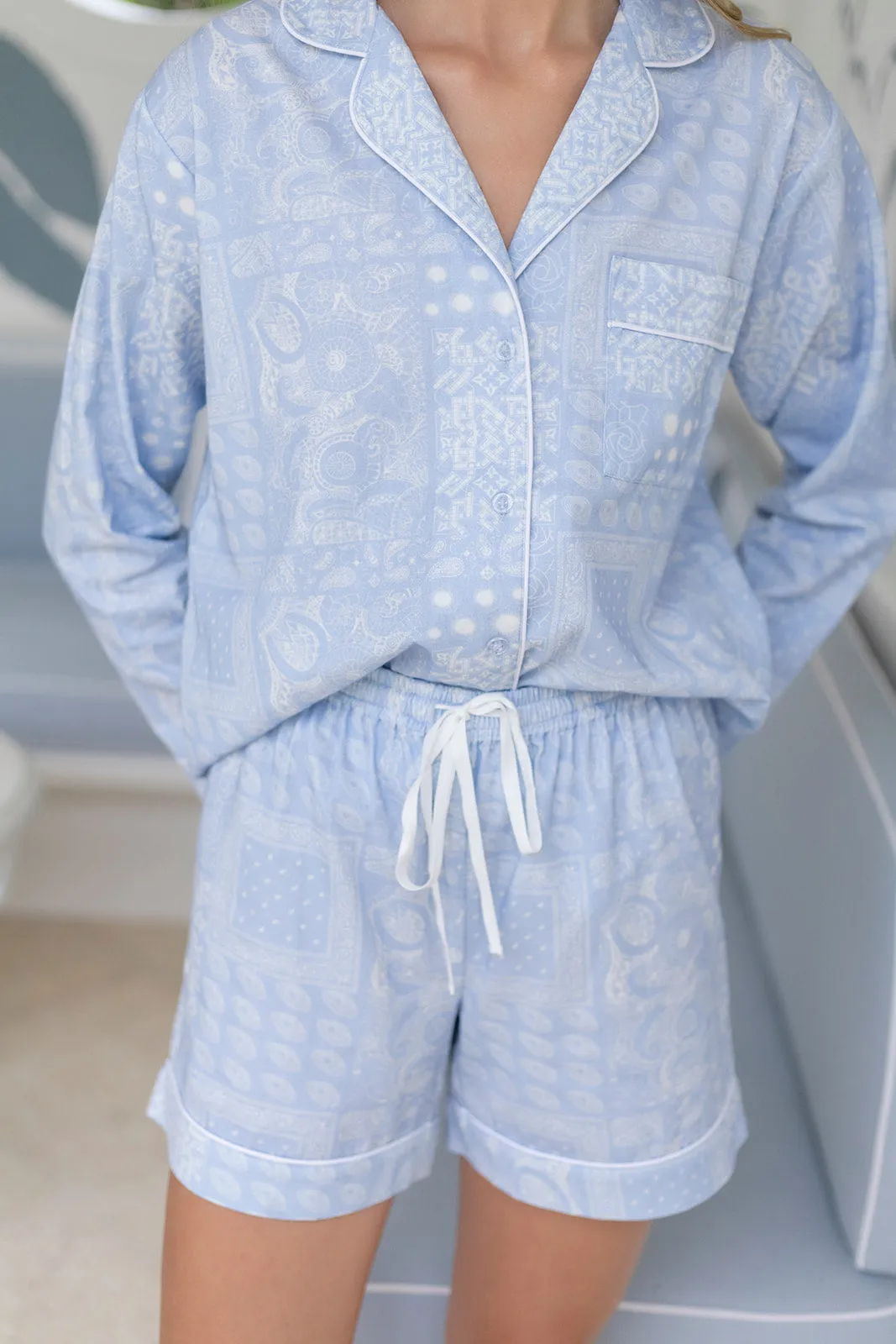 Pajama Short Set - Chambray Bandana sold by Julia Amory product image thumbnail 2