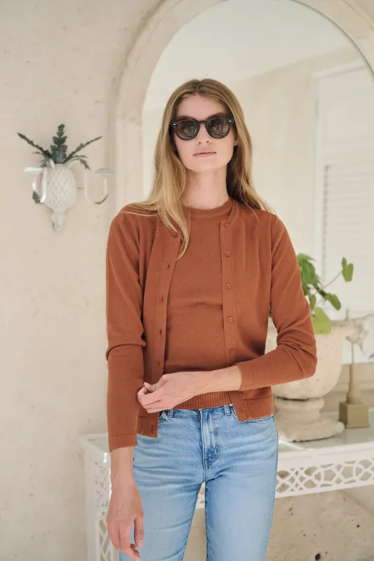 Tippi Cardigan - Mocha made by Julia Amory