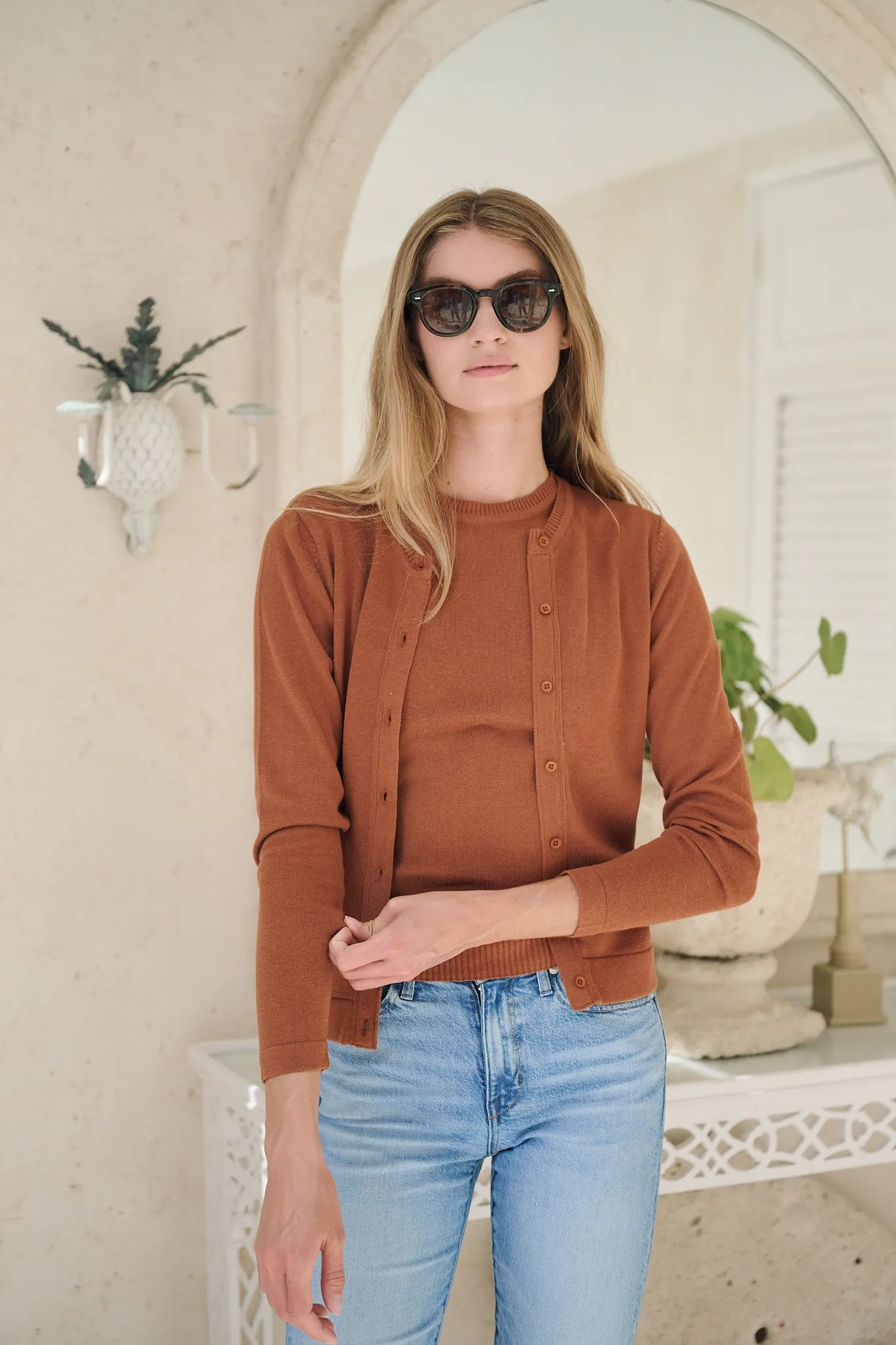 Tippi Cardigan - Mocha sold by Julia Amory