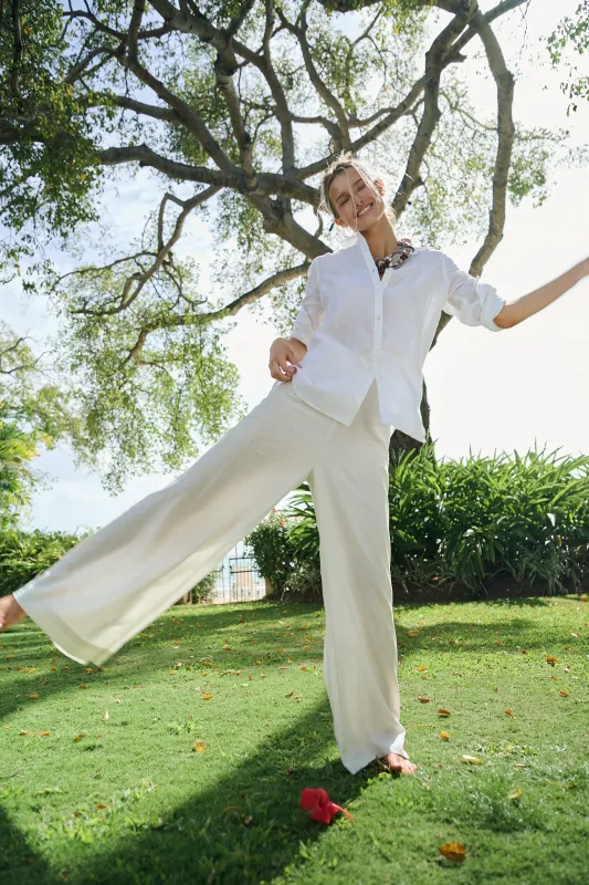 Ivy Pant Linen - Ivory made by Julia Amory